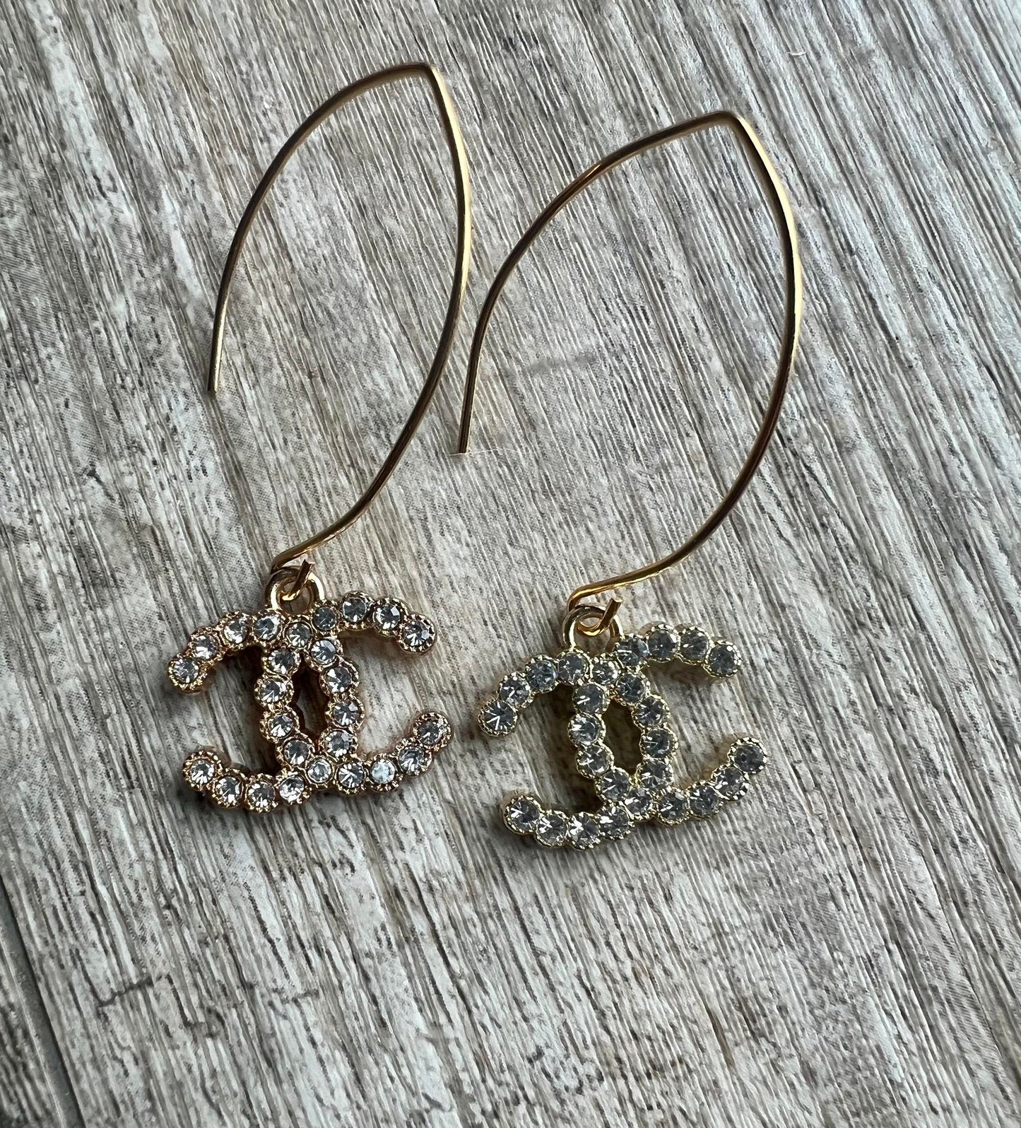 Crystal C Dangle Earrings
