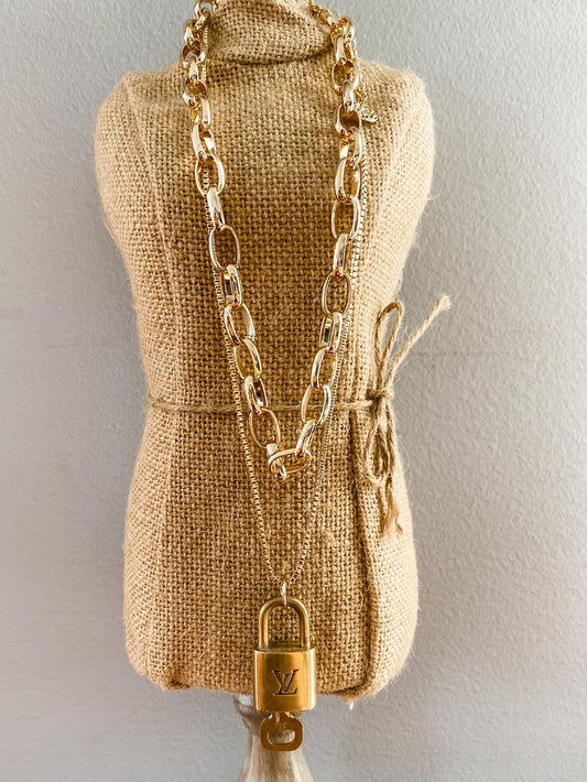 LV Lock Necklace