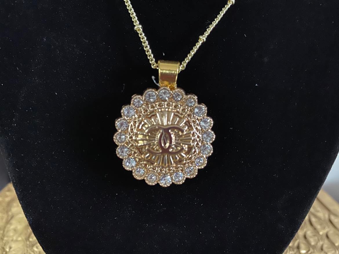 Chanel Gold Crystal Necklace