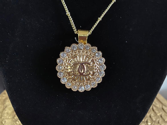 Chanel Gold Crystal Necklace