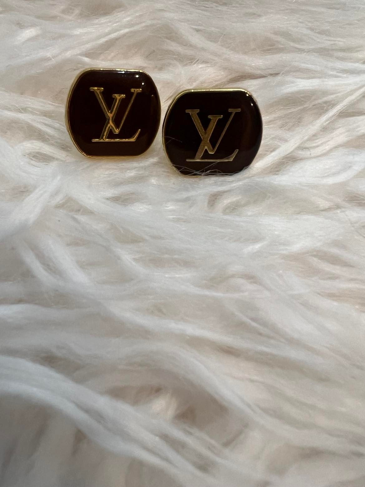 Louis Vuitton Logo Earrings