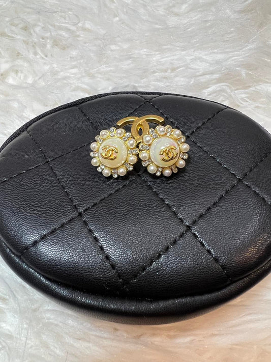 Rare Pearl and Crystal Chanel Earrings