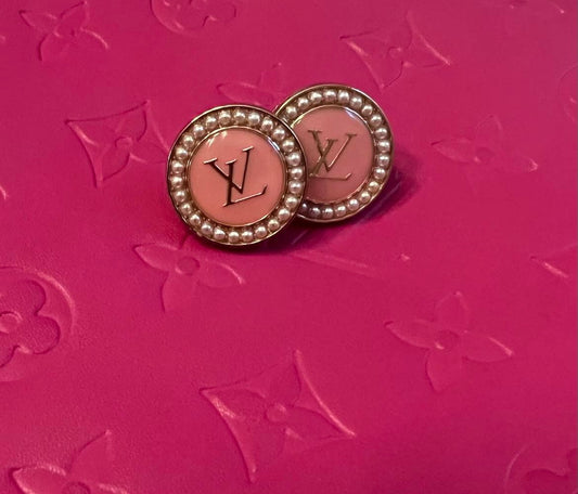 Louis Vuitton Pink and Pearl Barbie Earrings