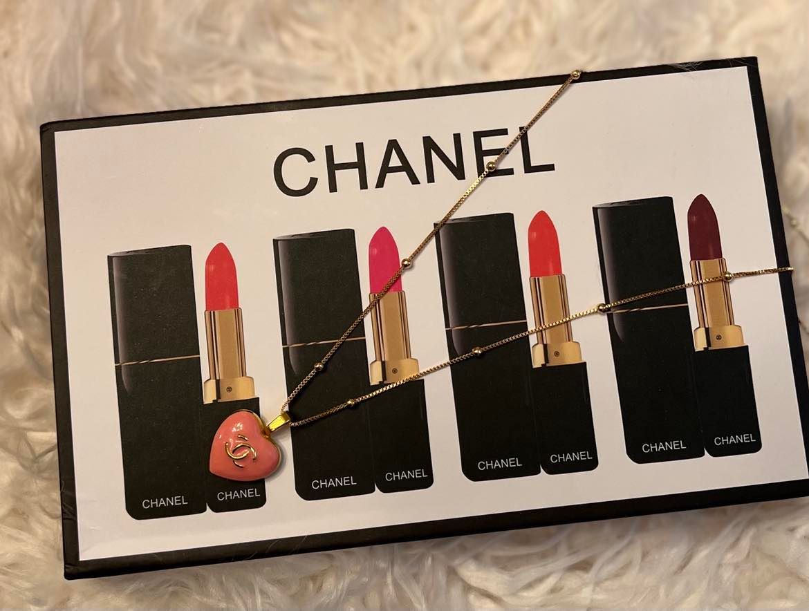 Rare Barbie pink Enamel Chanel Necklace