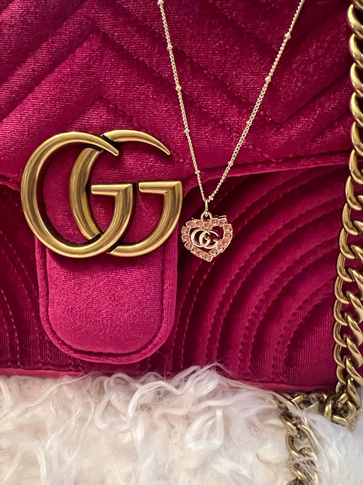 Barbie Crystal Gucci Heart Pendant