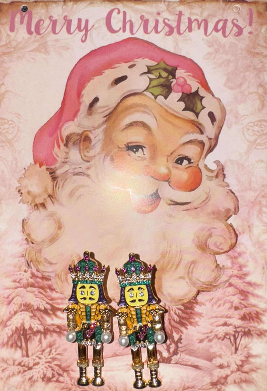 Holiday Cheer Nutcracker earrings