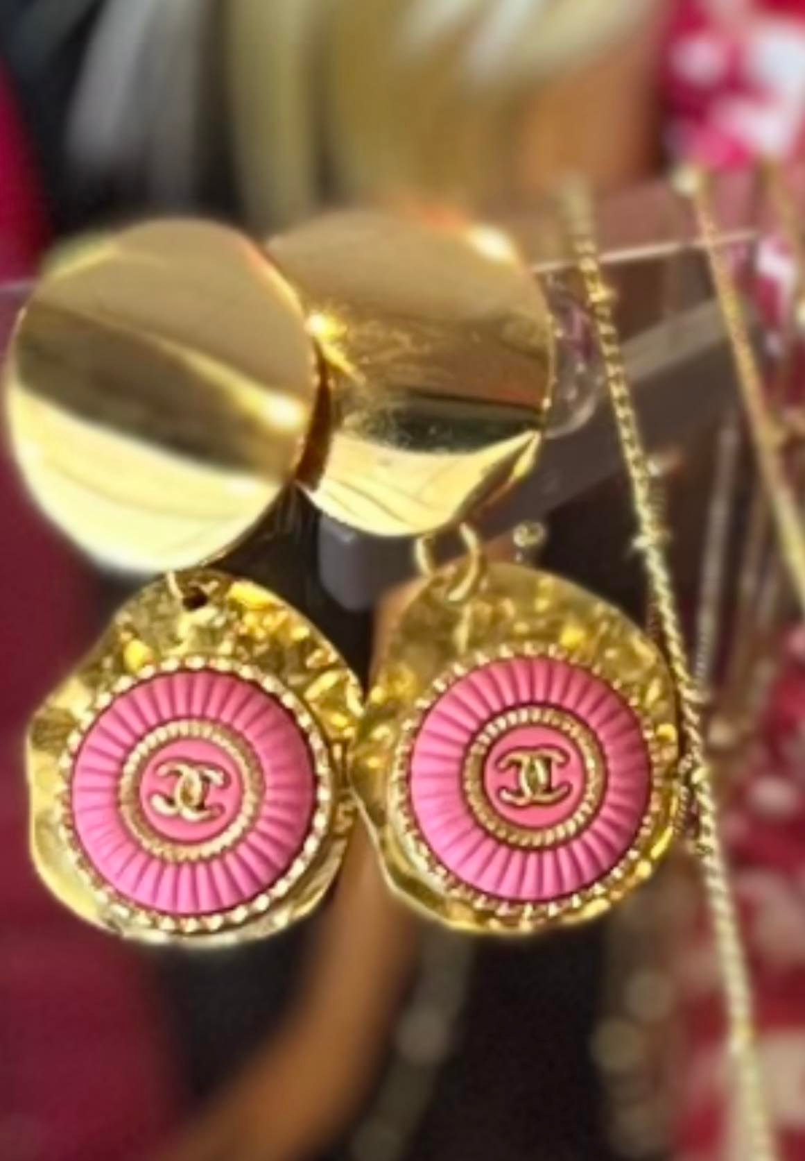 Gold Chanel Barbie Earrings