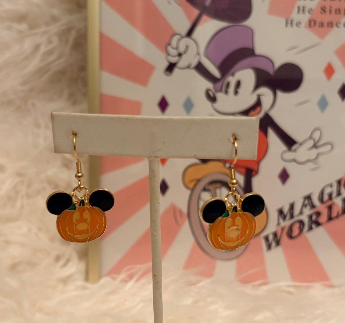 Pumpkin Mickey Once Upon a Charm Earrings