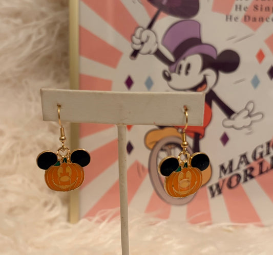 Pumpkin Mickey Once Upon a Charm Earrings