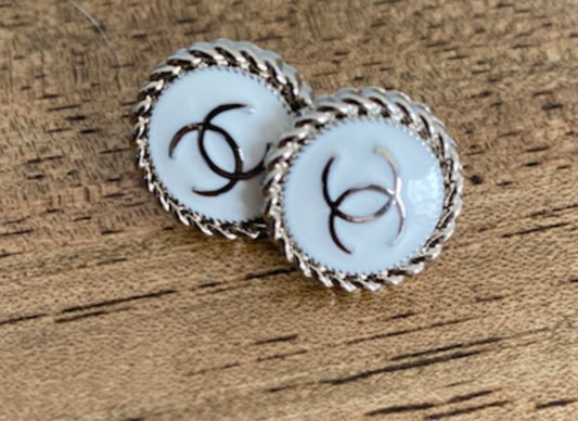 Chanel Button Earrings